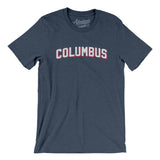 Columbus Varsity Men/Unisex T-Shirt-Heather Navy-Allegiant Goods Co. Vintage Sports Apparel