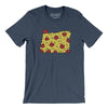 Oregon Pizza State Men/Unisex T-Shirt-Heather Navy-Allegiant Goods Co. Vintage Sports Apparel