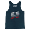 Atlanta Vintage Repeat Men/Unisex Tank Top-Heather Navy-Allegiant Goods Co. Vintage Sports Apparel