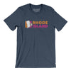 Rhode Island Coffee Men/Unisex T-Shirt-Heather Navy-Allegiant Goods Co. Vintage Sports Apparel