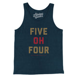 New Orleans 504 Men/Unisex Tank Top-Heather Navy-Allegiant Goods Co. Vintage Sports Apparel