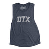 Dtx Varsity Women's Flowey Scoopneck Muscle Tank-Heather Navy-Allegiant Goods Co. Vintage Sports Apparel