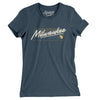 Milwaukee Retro Women's T-Shirt-Heather Navy-Allegiant Goods Co. Vintage Sports Apparel