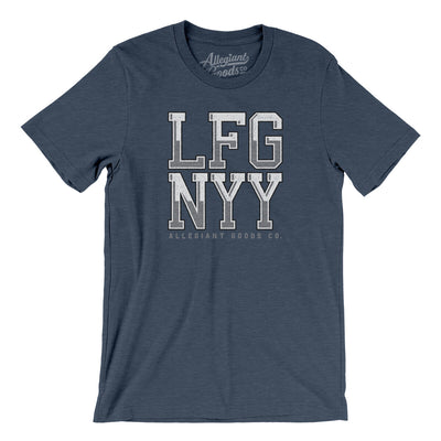 Lfg Nyy Men/Unisex T-Shirt-Heather Navy-Allegiant Goods Co. Vintage Sports Apparel
