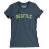 Seattle Varsity Women's T-Shirt-Heather Navy-Allegiant Goods Co. Vintage Sports Apparel