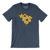 South Carolina Pizza State Men/Unisex T-Shirt-Heather Navy-Allegiant Goods Co. Vintage Sports Apparel
