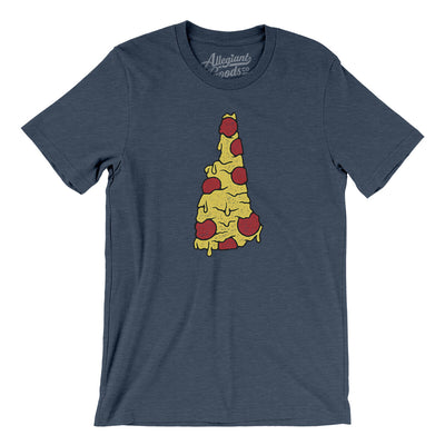 New Hampshire Pizza State Men/Unisex T-Shirt-Heather Navy-Allegiant Goods Co. Vintage Sports Apparel