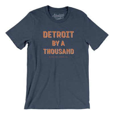 Detroit By A Thousand Men/Unisex T-Shirt-Heather Navy-Allegiant Goods Co. Vintage Sports Apparel