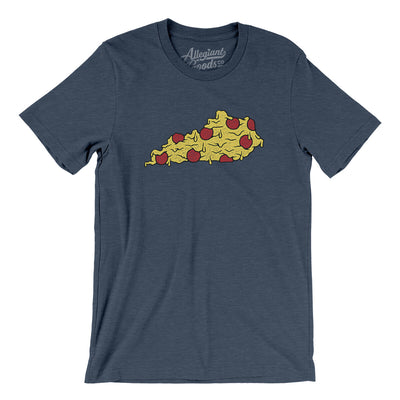 Kentucky Pizza State Men/Unisex T-Shirt-Heather Navy-Allegiant Goods Co. Vintage Sports Apparel