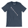 Seattle Hockey Jersey Men/Unisex T-Shirt-Heather Navy-Allegiant Goods Co. Vintage Sports Apparel