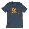 Alaska Pizza State Men/Unisex T-Shirt-Heather Navy-Allegiant Goods Co. Vintage Sports Apparel