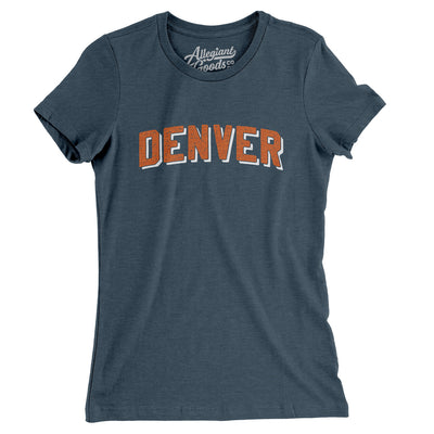Denver Varsity Women's T-Shirt-Heather Navy-Allegiant Goods Co. Vintage Sports Apparel
