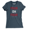 Atlanta 404 Women's T-Shirt-Heather Navy-Allegiant Goods Co. Vintage Sports Apparel
