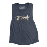 St. Louis Retro Women's Flowey Scoopneck Muscle Tank-Allegiant Goods Co. Vintage Sports Apparel