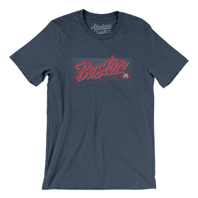 Boston Retro Men/Unisex T-Shirt-Heather Navy-Allegiant Goods Co. Vintage Sports Apparel