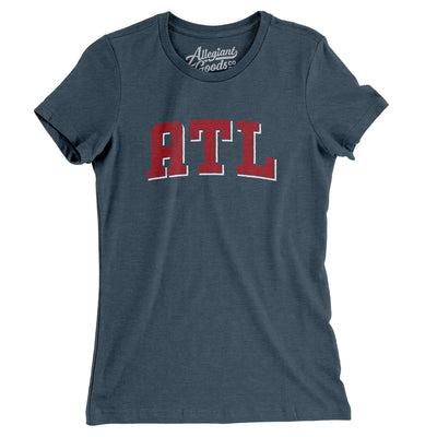 ATL Varsity Women's T-Shirt-Heather Navy-Allegiant Goods Co. Vintage Sports Apparel