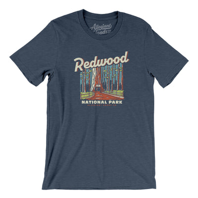 Redwood National Park Men/Unisex T-Shirt-Heather Navy-Allegiant Goods Co. Vintage Sports Apparel