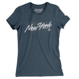 New York Retro Women's T-Shirt-Allegiant Goods Co. Vintage Sports Apparel