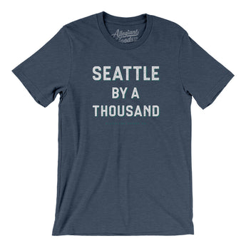 Seattle Baseball By A Thousand Men/Unisex T-Shirt-Heather Navy-Allegiant Goods Co. Vintage Sports Apparel