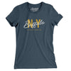 Buffalo Overprint Women's T-Shirt-Heather Navy-Allegiant Goods Co. Vintage Sports Apparel