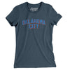 Oklahoma City Varsity Women's T-Shirt-Heather Navy-Allegiant Goods Co. Vintage Sports Apparel