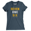 Buffalo 716 Women's T-Shirt-Heather Navy-Allegiant Goods Co. Vintage Sports Apparel