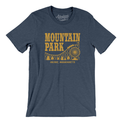 Mountain Park Amusement Park Men/Unisex T-Shirt-Heather Navy-Allegiant Goods Co. Vintage Sports Apparel