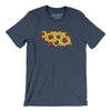 Nebraska Pizza State Men/Unisex T-Shirt-Heather Navy-Allegiant Goods Co. Vintage Sports Apparel