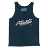 Atlanta Retro Men/Unisex Tank Top-Heather Navy-Allegiant Goods Co. Vintage Sports Apparel