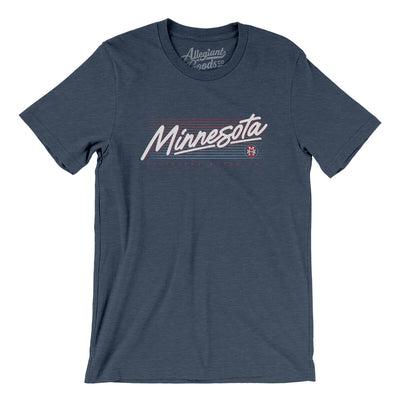 Minnesota Retro Men/Unisex T-Shirt-Heather Navy-Allegiant Goods Co. Vintage Sports Apparel
