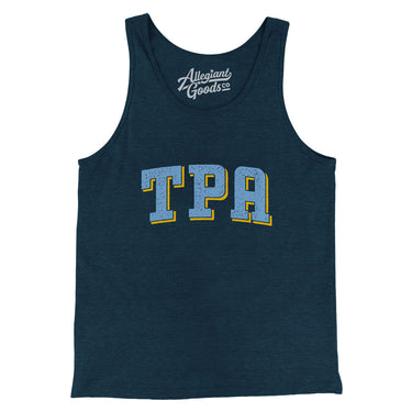 TPA Varsity Men/Unisex Tank Top-Heather Navy-Allegiant Goods Co. Vintage Sports Apparel