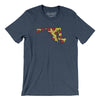 Maryland Pizza State Men/Unisex T-Shirt-Heather Navy-Allegiant Goods Co. Vintage Sports Apparel