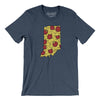 Indiana Pizza State Men/Unisex T-Shirt-Heather Navy-Allegiant Goods Co. Vintage Sports Apparel