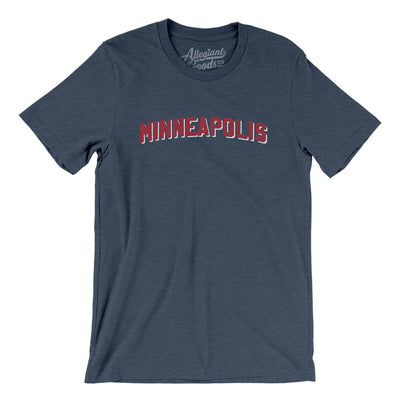 Minneapolis Varsity Men/Unisex T-Shirt-Heather Navy-Allegiant Goods Co. Vintage Sports Apparel