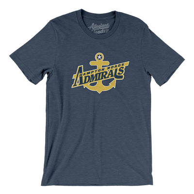 Hampton Road Admirals Men/Unisex T-Shirt-Heather Navy-Allegiant Goods Co. Vintage Sports Apparel