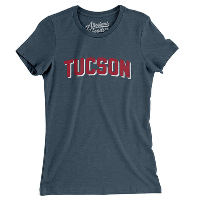 Tucson Varsity Women's T-Shirt-Heather Navy-Allegiant Goods Co. Vintage Sports Apparel