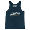 Tampa Bay Retro Men/Unisex Tank Top-Heather Navy-Allegiant Goods Co. Vintage Sports Apparel