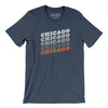 Chicago Vintage Repeat Men/Unisex T-Shirt-Heather Navy-Allegiant Goods Co. Vintage Sports Apparel