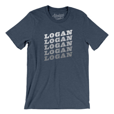 Logan Vintage Repeat Men/Unisex T-Shirt-Heather Navy-Allegiant Goods Co. Vintage Sports Apparel