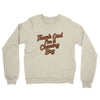 Thank God I’m A Country Boy Midweight French Terry Crewneck Sweatshirt-Heather Oatmeal-Allegiant Goods Co. Vintage Sports Apparel