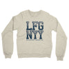Lfg Nyy Midweight French Terry Crewneck Sweatshirt-Heather Oatmeal-Allegiant Goods Co. Vintage Sports Apparel