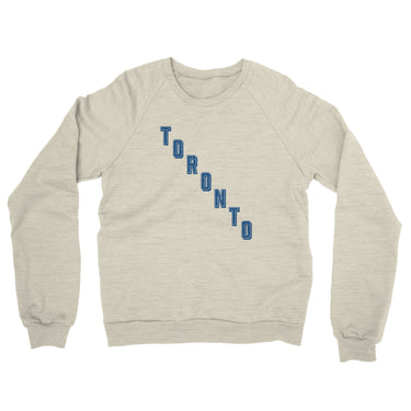 Toronto Hockey Jersey Midweight French Terry Crewneck Sweatshirt-Heather Oatmeal-Allegiant Goods Co. Vintage Sports Apparel