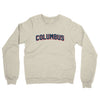 Columbus Varsity Midweight French Terry Crewneck Sweatshirt-Heather Oatmeal-Allegiant Goods Co. Vintage Sports Apparel