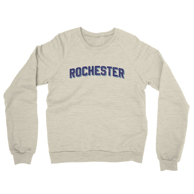 Rochester Varsity Midweight French Terry Crewneck Sweatshirt-Heather Oatmeal-Allegiant Goods Co. Vintage Sports Apparel