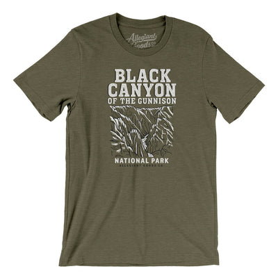 Black Canyon Of The Gunnison National Park Men/Unisex T-Shirt-Heather Olive-Allegiant Goods Co. Vintage Sports Apparel