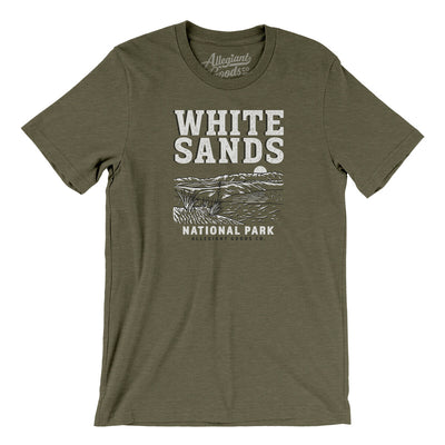 White Sands National Park Men/Unisex T-Shirt-Heather Olive-Allegiant Goods Co. Vintage Sports Apparel