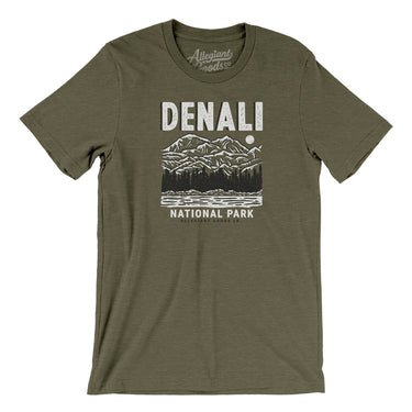 Denali National Park Men/Unisex T-Shirt-Heather Olive-Allegiant Goods Co. Vintage Sports Apparel