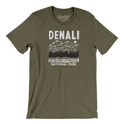 Denali National Park Men/Unisex T-Shirt-Heather Olive-Allegiant Goods Co. Vintage Sports Apparel