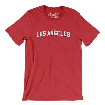 Los Angeles Varsity Men/Unisex T-Shirt-Heather Red-Allegiant Goods Co. Vintage Sports Apparel