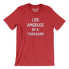 Los Angeles Baseball By A Thousand Men/Unisex T-Shirt-Heather Red-Allegiant Goods Co. Vintage Sports Apparel